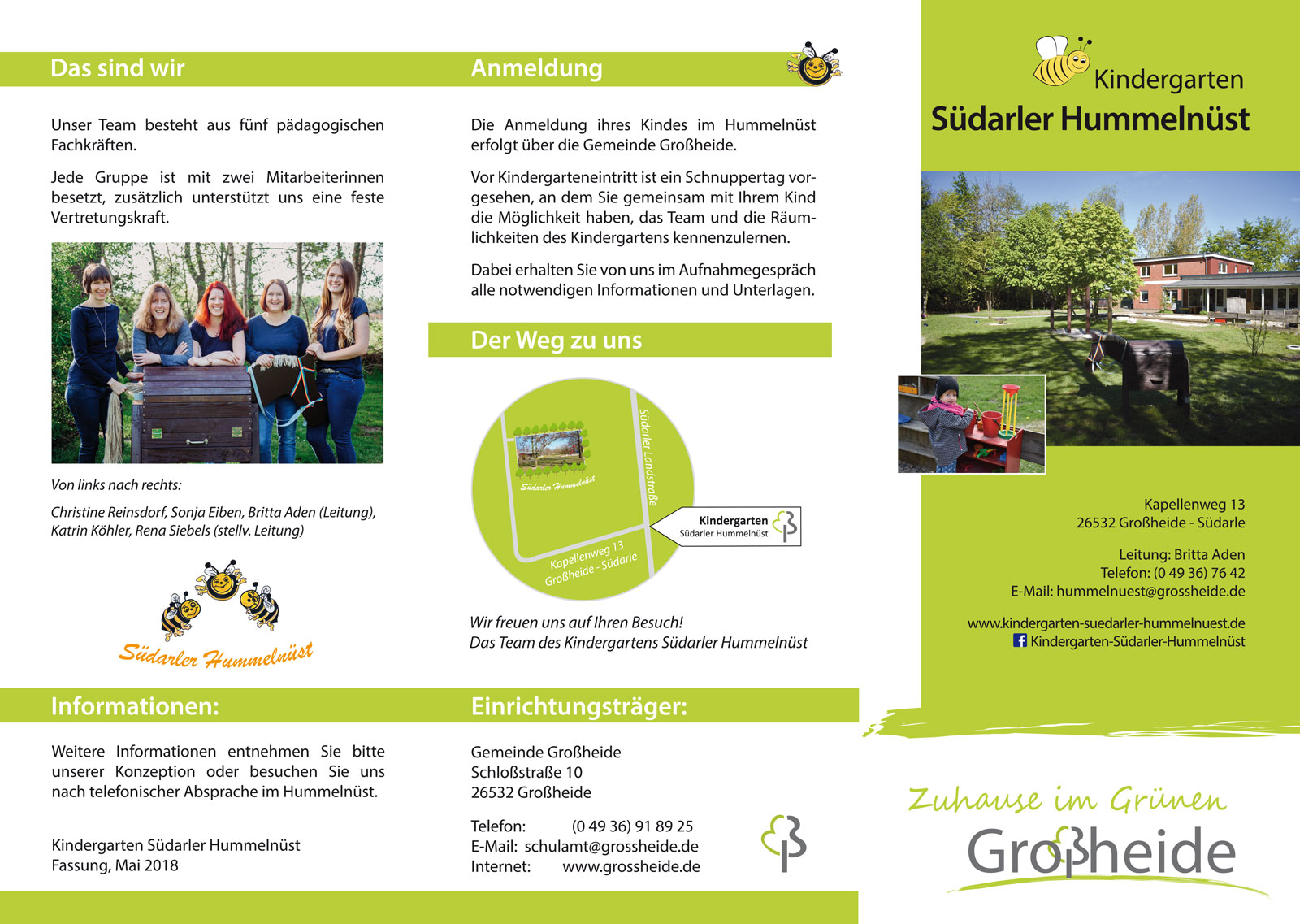 Kindergarten Sudarler Hummelnust Flyer